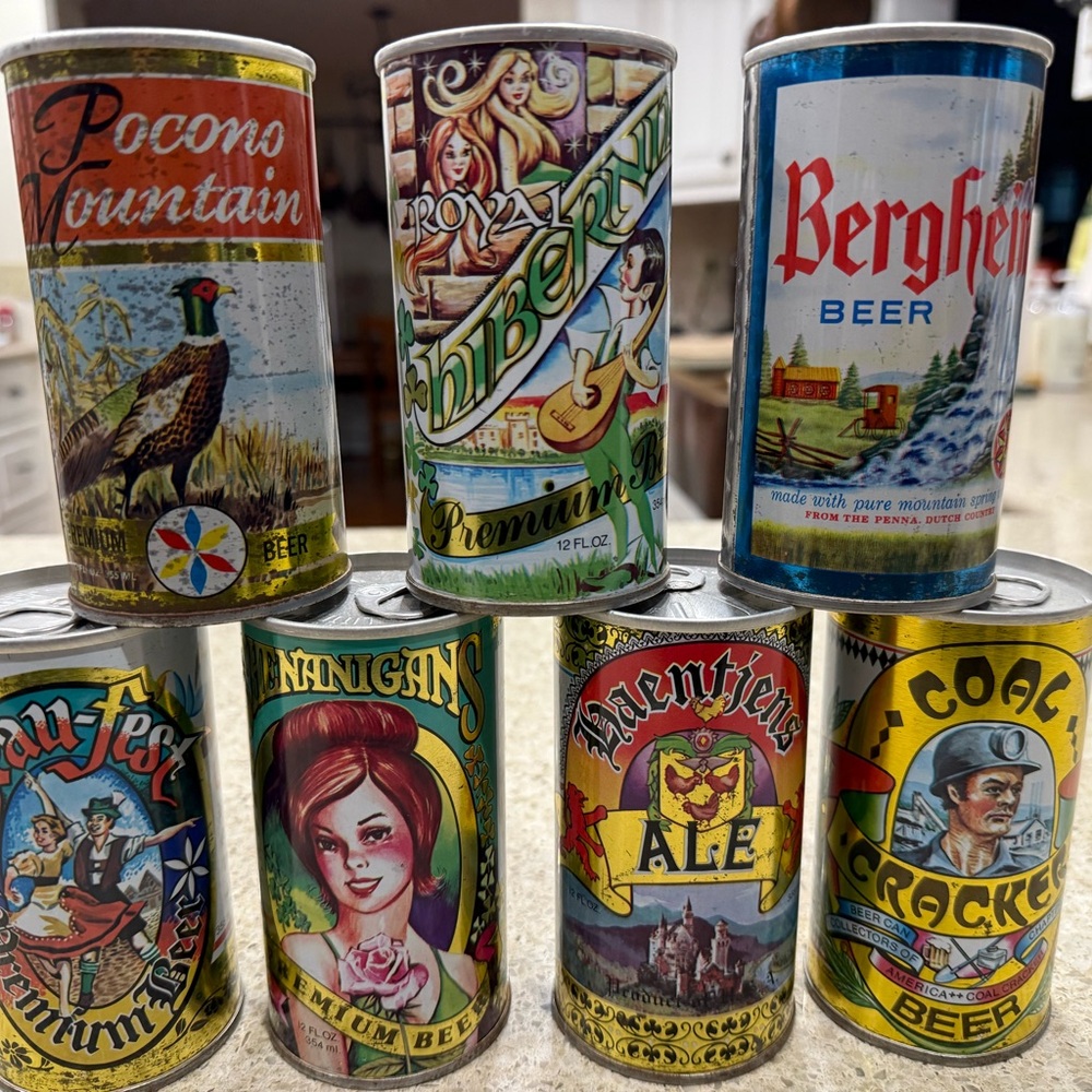7- Vintage Beer Can Collection